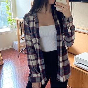 Abercrombie and Fitch Soft A&F Flannel Long Sleeve Cotton Shirt